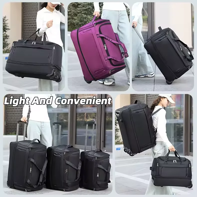 Three-Size Foldable Rolling Travel Duffel product reference image