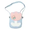 Animal-Character Mini Crossbody Bag with Flower Appliqué Character option 01 color SKU reference