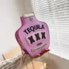 Holographic Sequin Bottle-Shaped Mini Crossbody Bag Finish option 03 color SKU reference