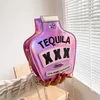 Holographic Sequin Bottle-Shaped Mini Crossbody Bag Finish option 04 color SKU reference