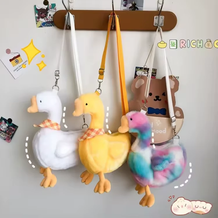 Plush Duck-Shaped Mini Crossbody Bag product reference image