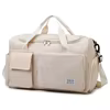 Oxford Travel Duffel with Shoe and Wet-Dry Compartments White color SKU reference