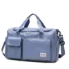 Oxford Travel Duffel with Shoe and Wet-Dry Compartments Light blue color SKU reference