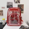 Transparent PVC School Backpack with Laptop Compartment Red color SKU reference