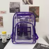 Transparent PVC School Backpack with Laptop Compartment Purple color SKU reference