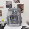 Transparent PVC School Backpack with Laptop Compartment White color SKU reference