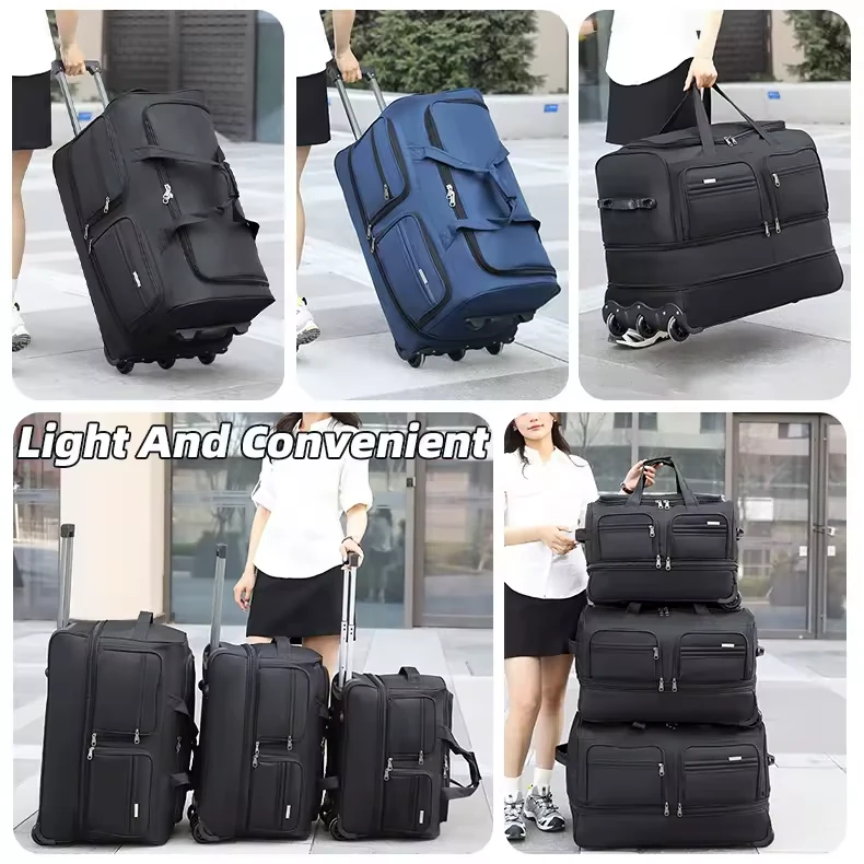 Large-Capacity Rolling Travel Backpack with Tear-Resistant Construction product reference image