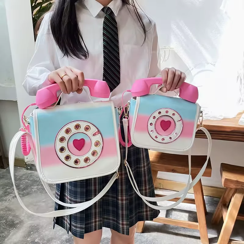 Novelty Phone-Shaped PU Crossbody Bag product reference image