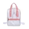 10L Clear PVC School Backpack with Adjustable Straps Pink trim color SKU reference