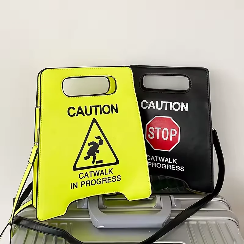 Stop-Sign Print Canvas Mini Crossbody Bag product reference image