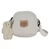 Faux-Fur Bear-Accent Mini Crossbody Bag Design option 01 color SKU reference