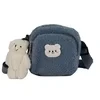 Faux-Fur Bear-Accent Mini Crossbody Bag Design option 02 color SKU reference