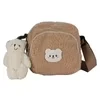 Faux-Fur Bear-Accent Mini Crossbody Bag Design option 03 color SKU reference