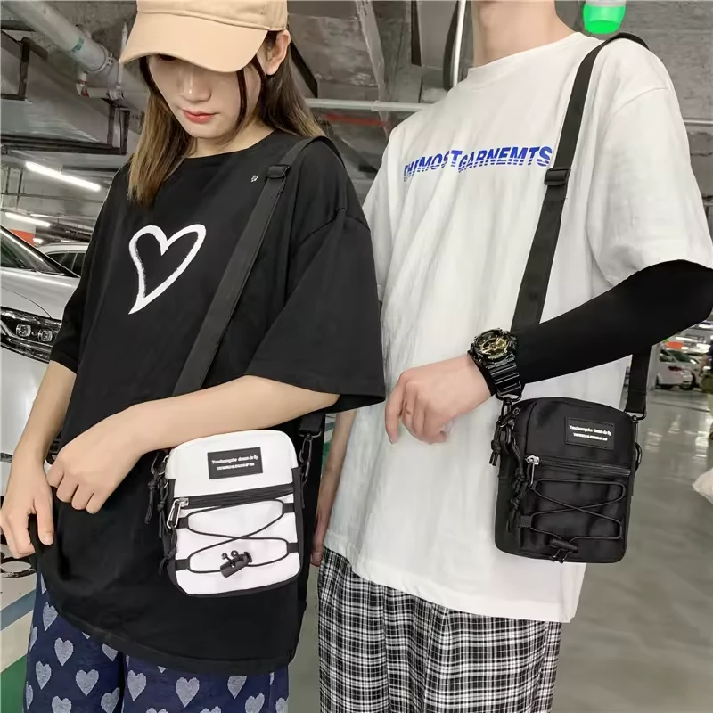 Nylon Mini Crossbody Bag with Front Lacing Detail product reference image