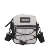 Nylon Mini Crossbody Bag with Front Lacing Detail Design option 02 color SKU reference