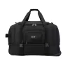80L Oxford Extensible Rolling Travel Duffel Black color SKU reference
