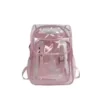 18L Heavy-Duty Clear PVC Stadium Backpack Pink color SKU reference