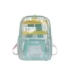 13L Clear PVC Backpack with Multi-Pocket Storage Green color SKU reference