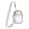 2L Clear PVC Messenger Crossbody Bag Gray color SKU reference