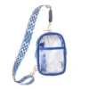 2L Clear PVC Messenger Crossbody Bag Blue color SKU reference