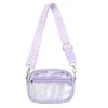 1.5L Clear PVC Crossbody Bag with Adjustable Strap Purple color SKU reference