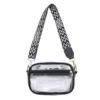 1.5L Clear PVC Crossbody Bag with Adjustable Strap Black color SKU reference