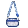 1.5L Clear PVC Crossbody Bag with Adjustable Strap Blue color SKU reference