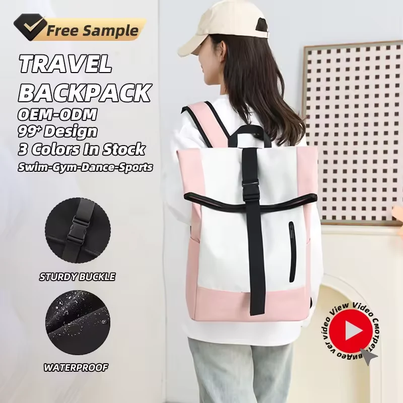 18L Oxford Roll-Top Backpack for Laptop & Travel product reference image