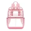 21L Clear PVC Stadium & School Backpack with Reinforced Straps Pink color SKU reference