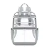 21L Clear PVC Stadium & School Backpack with Reinforced Straps Gray color SKU reference