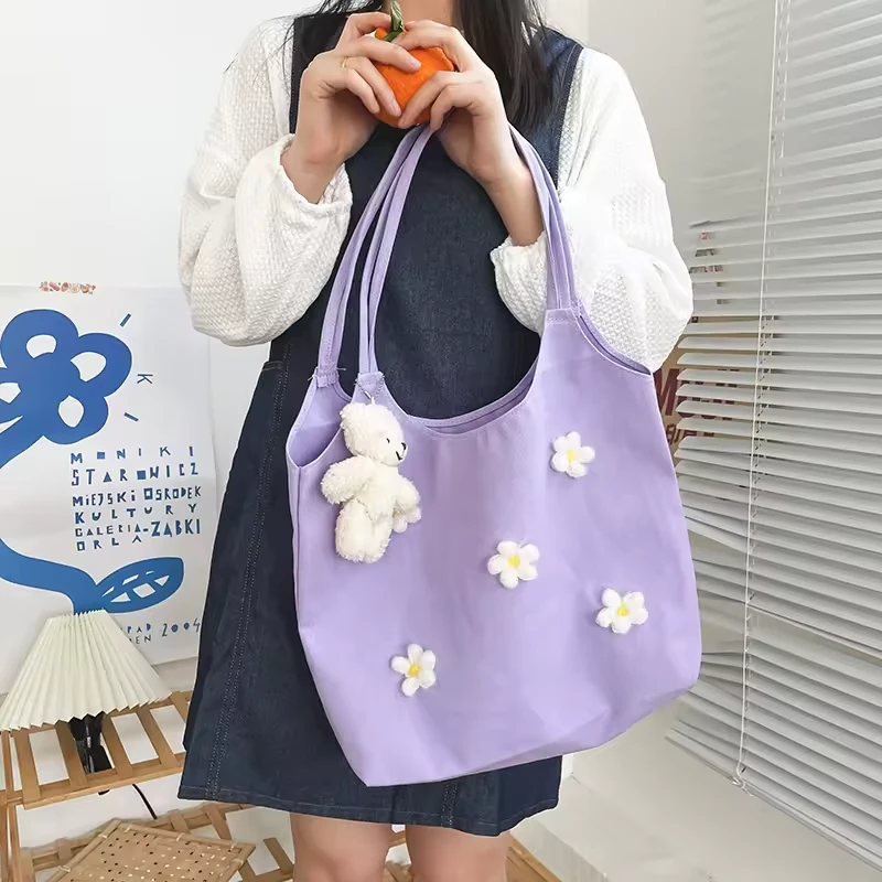 3D Flower Polyester Everyday Tote product reference image