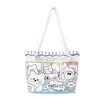 Clear Full-Print PVC Shopping Tote White print color SKU reference