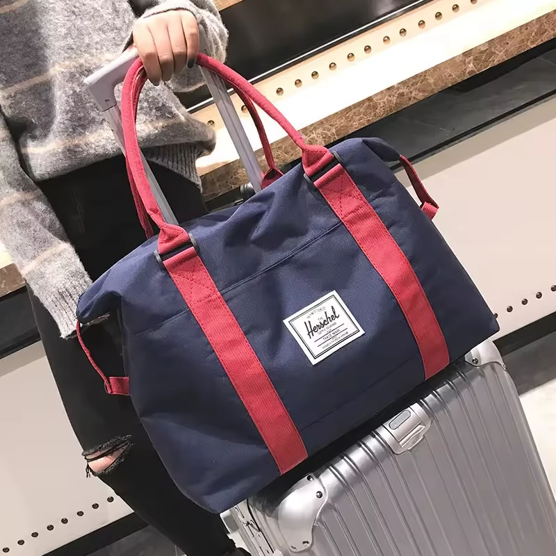 Color-Block Polyester Overnight Duffel with Nylon Handles product reference image