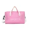 Lightweight Dry/Wet Gym Duffel with Custom Logo Options Pink / White color SKU reference