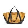 45L DuPont Paper-Fabric Tote with Zipper and Snap Detail Yellow color SKU reference