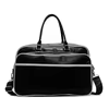 PU Weekender Duffel with Layered Storage and Crossbody Strap Black color SKU reference
