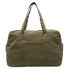 Lightweight Polyester Travel Tote with Front and Side Pockets Green color SKU reference