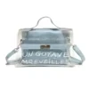 Clear-Panel PU Crossbody Bag with Letter-Print Detail Design option 02 color SKU reference