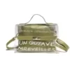 Clear-Panel PU Crossbody Bag with Letter-Print Detail Design option 03 color SKU reference