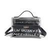 Clear-Panel PU Crossbody Bag with Letter-Print Detail Design option 04 color SKU reference