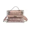 Clear-Panel PU Crossbody Bag with Letter-Print Detail Design option 05 color SKU reference