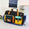 Nylon Sport Travel Bag with Shoe Compartment Black color SKU reference