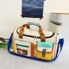 Nylon Sport Travel Bag with Shoe Compartment White color SKU reference