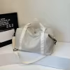 Polyester Sports Tote with Yoga Mat Strap White color SKU reference