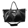 PU Sports Travel Duffel with Adjustable Shoulder Strap Black color SKU reference