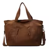 Polyester Sport Travel Tote with Front Zipper Pocket White color SKU reference