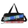 Multi-Pocket Sports Duffel with Shoe Compartment Black / White / Red color SKU reference
