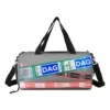 Multi-Pocket Sports Duffel with Shoe Compartment Black / Burgundy color SKU reference
