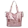 Matte Finish Gym Duffel with Shoe Compartment Pink color SKU reference