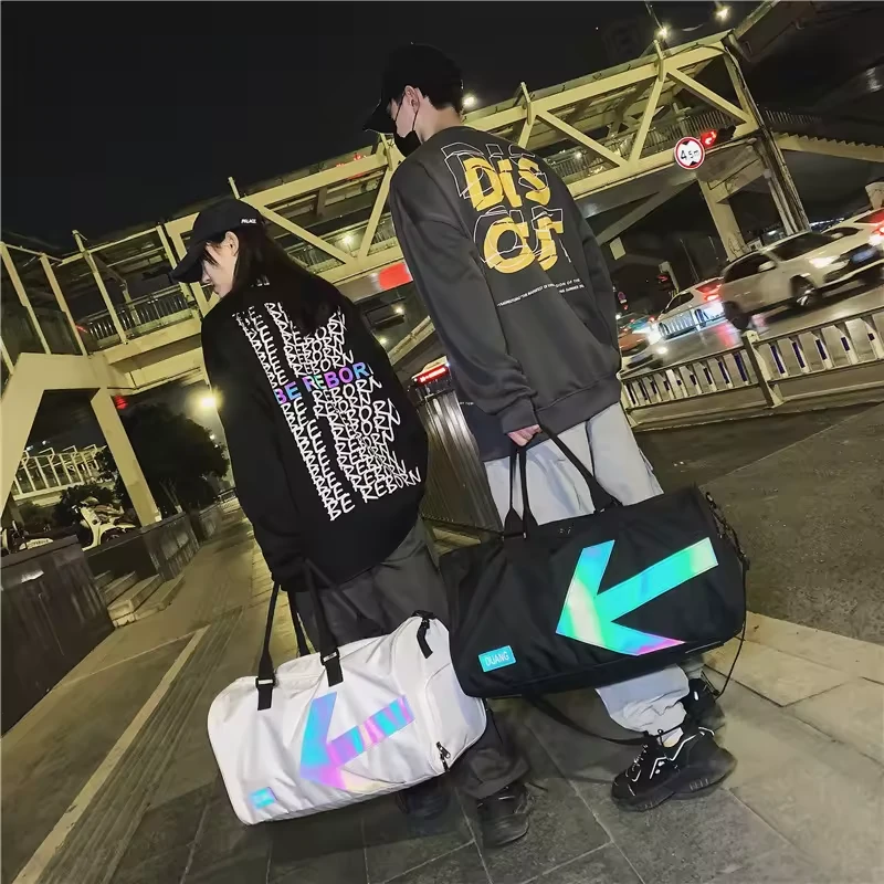 Holographic Reflective Sports Duffel with Shoe Compartment product reference image